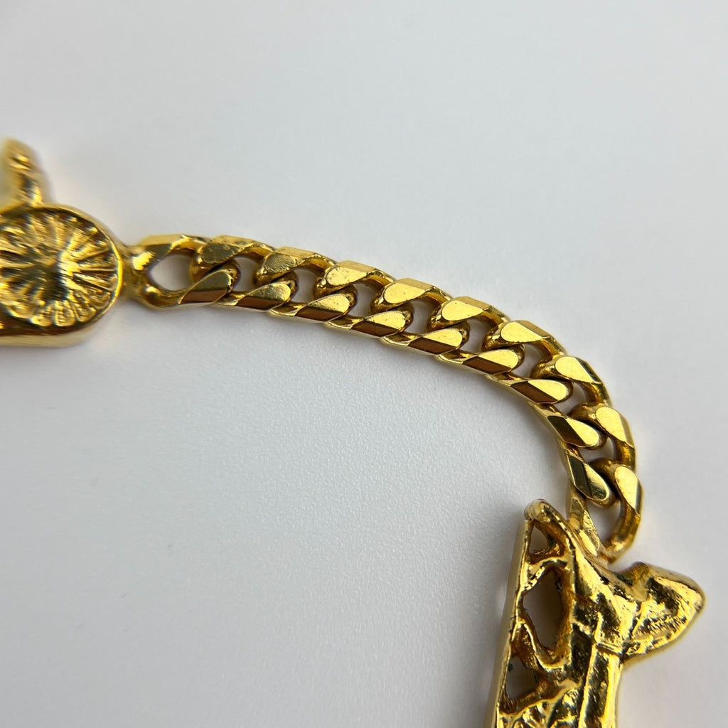 Celine Logo Bracelet Bangle Gold Vintage — view 8