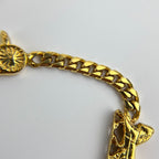 Celine Logo Bracelet Bangle Gold Vintage — view 8