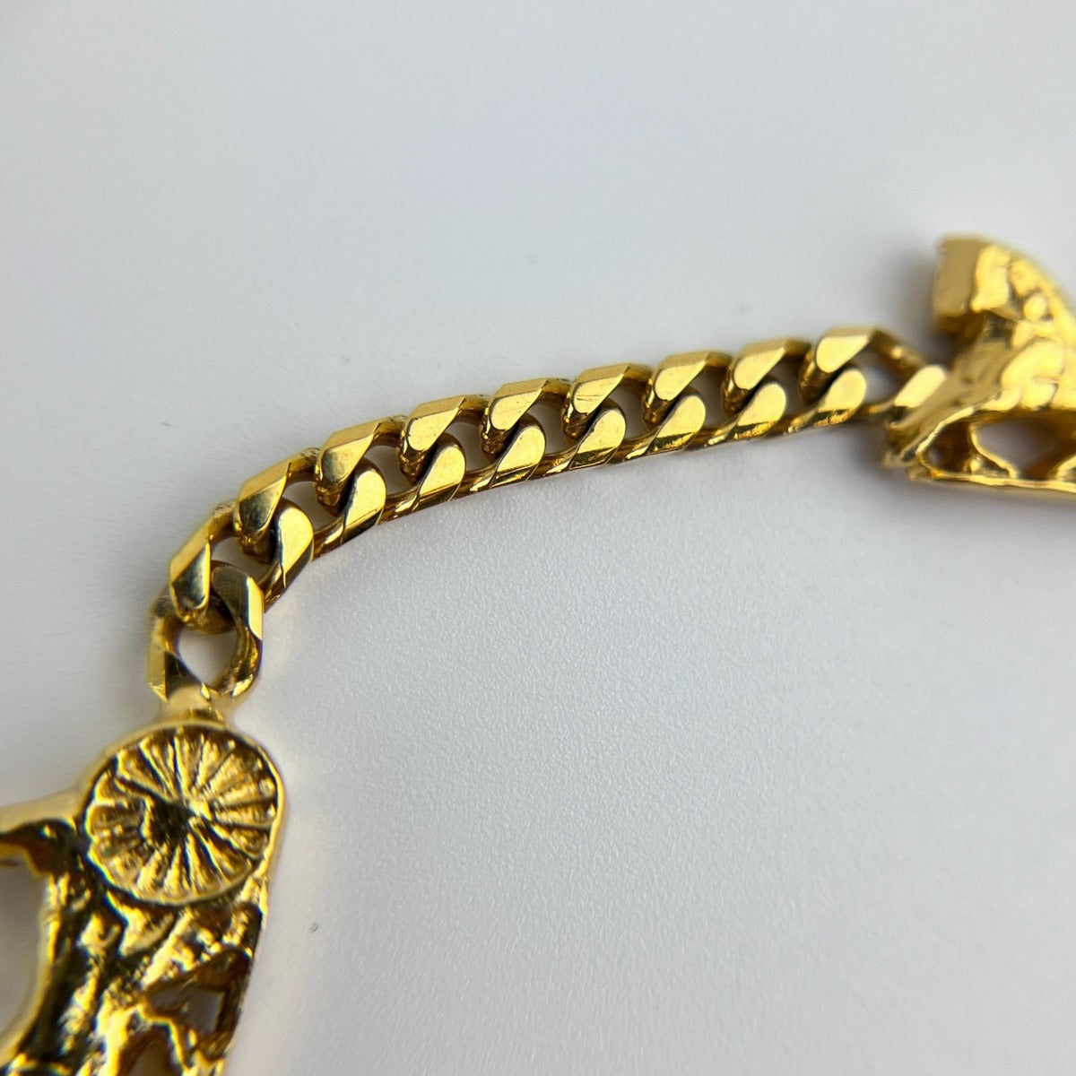 Celine Logo Bracelet Bangle Gold Vintage — view 9