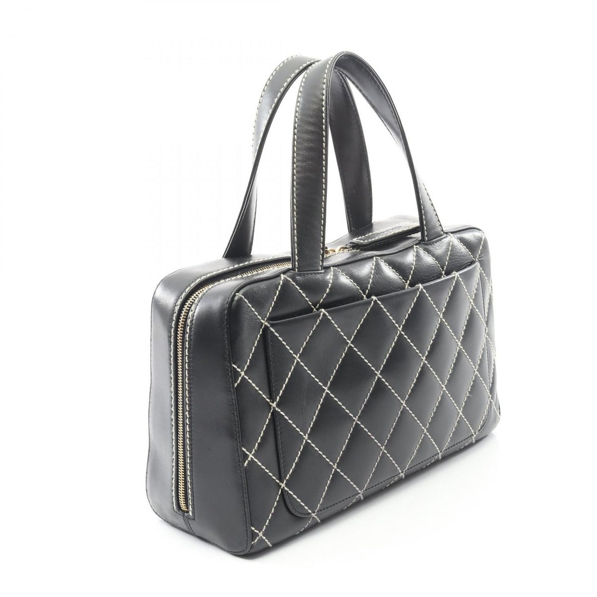 Chanel Handbag Wild Stitch Black Leather — view 2
