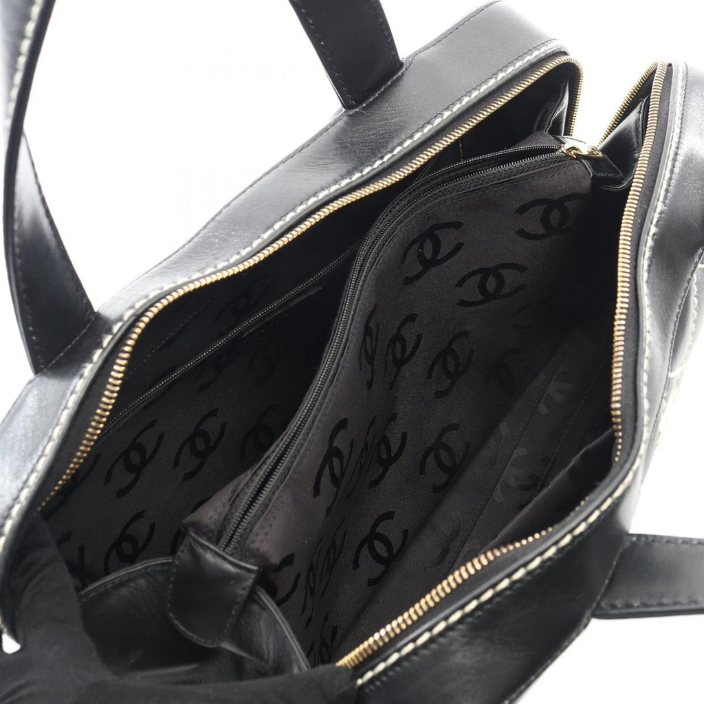 Chanel Handbag Wild Stitch Black Leather — view 3