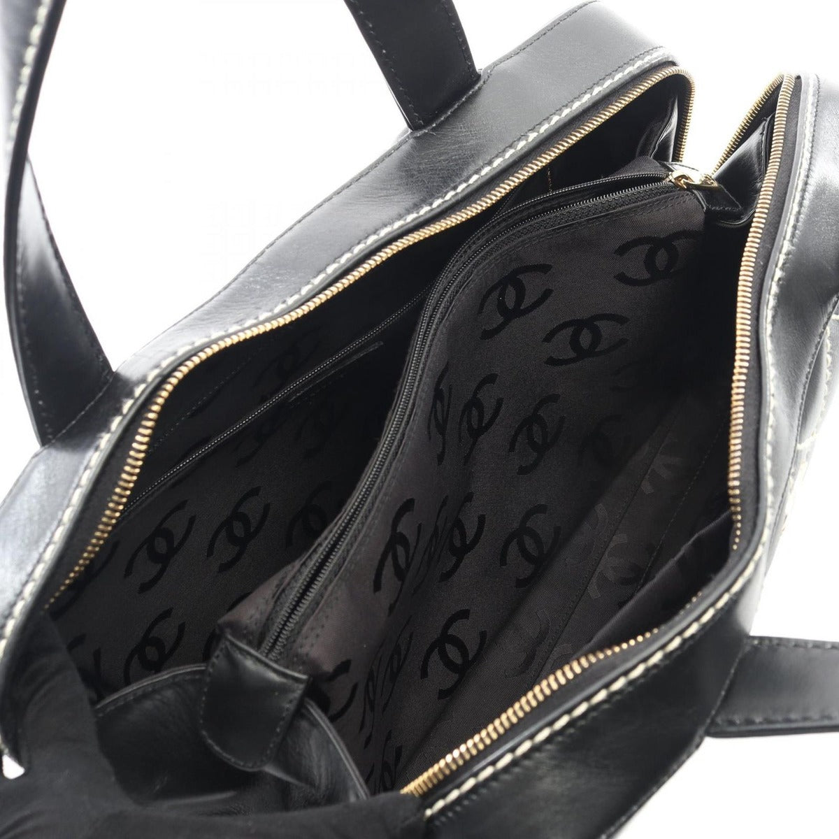Chanel Handbag Wild Stitch Black Leather — view 3