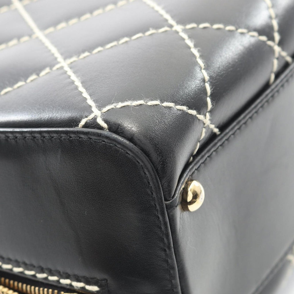 Chanel Handbag Wild Stitch Black Leather — view 6
