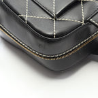 Chanel Handbag Wild Stitch Black Leather — view 9