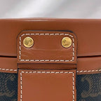 Celine Shoulder Bag Tambour Brown Triomphe Canvas — view 5