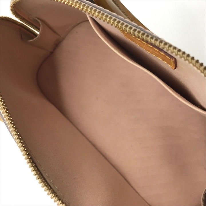 Louis Vuitton Vernis Alma BB Enamel 2-Way Shoulder Hand Bag Beige — view 8