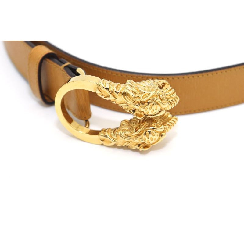 Gucci Double Taiga Head Buckle Leather Belt 70 28 037 1766 1424 Beige — view 2