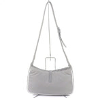 Saint Laurent Paris Nylon Cassandra Logo Shoulder Bag Gray — view 3