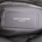 Saint Laurent Paris Nylon Cassandra Logo Shoulder Bag Gray — view 8