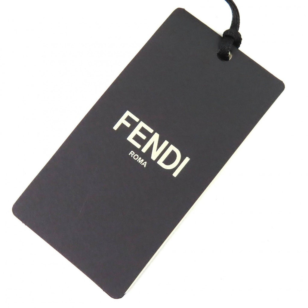 Fendi Wool FF Logo Zucca Pattern Knit Scarf Red Black — view 8