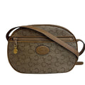 Celine Vintage Salki Pochette C Carriage Pattern Shoulder Bag Brown