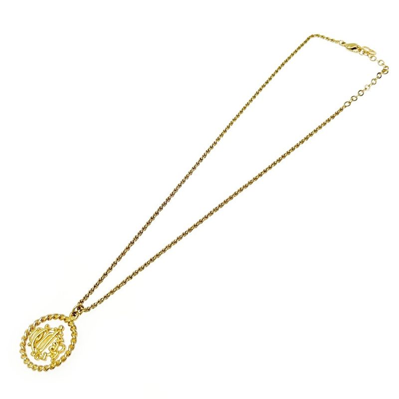 Christian Dior GP Emblem Necklace Gold — view 4