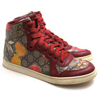 Gucci Shoes Sneakers High Cut Women Leather Beige GG Tian — view 2