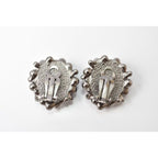 Chanel Earrings Accessories Coco Mark CC Rhinestone Gunmetal — view 4