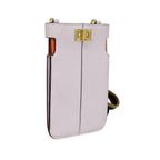Fendi Phone Case Peekaboo Leather Purple Gold — view 2