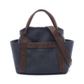 Hermes Tote Sac de Pansage Gourme Blue Navy Fu Canvas