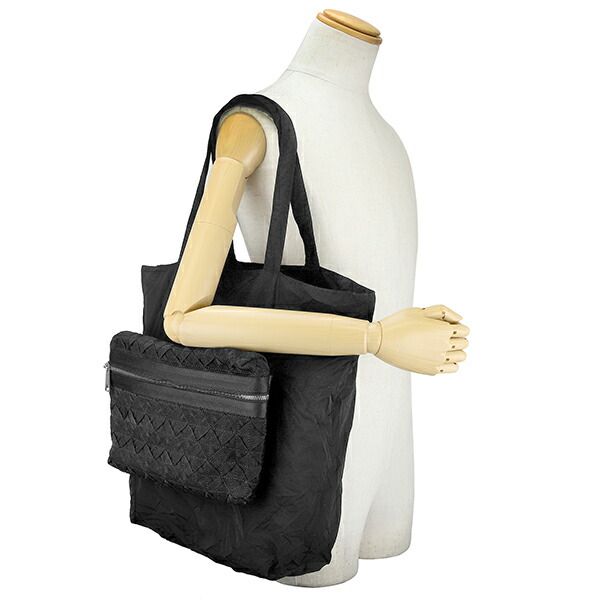 Bottega Veneta Clutch Bag Light Webbing Black — view 9