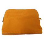 Hermes Bolide Pouch MM Cotton Canvas Cosmetic Yellow