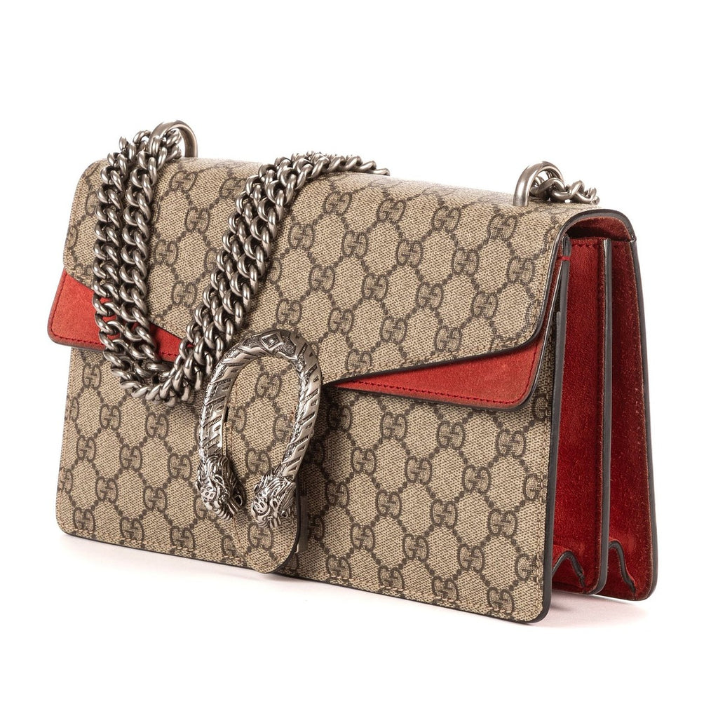 Gucci Dionysus Beige Red Supreme Canvas Shoulder Bag — view 2