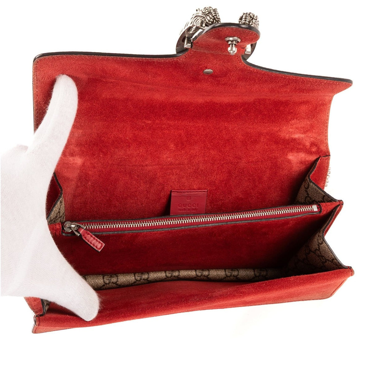 Gucci Dionysus Beige Red Supreme Canvas Shoulder Bag — view 9