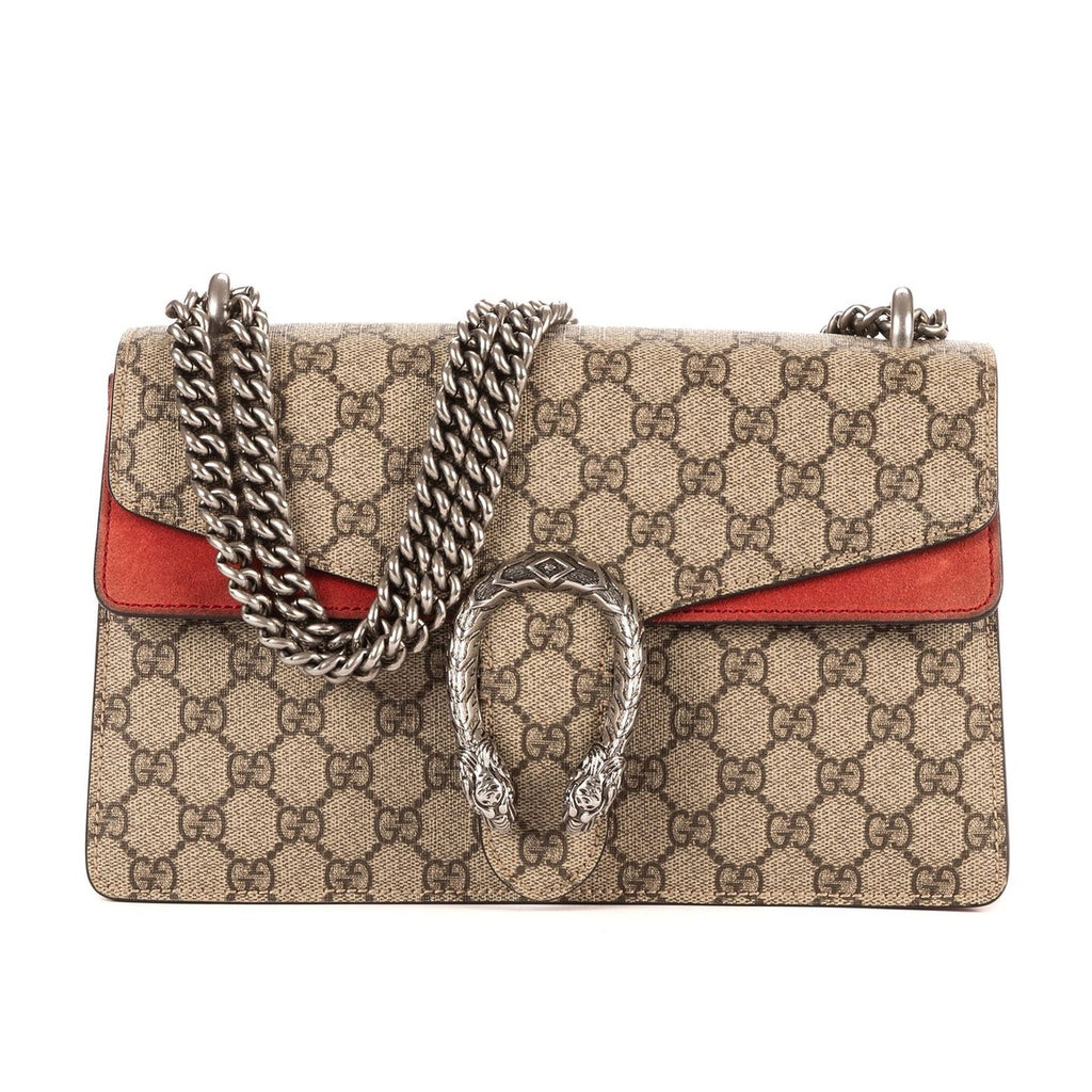 Gucci Dionysus Beige Red Supreme Canvas Shoulder Bag