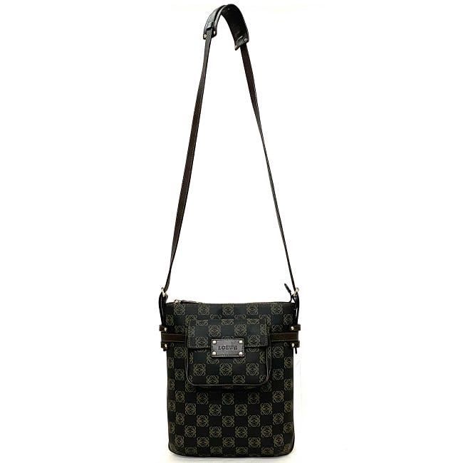Loewe Shoulder Bag Gray Brown Anagram with Pouch — view 4