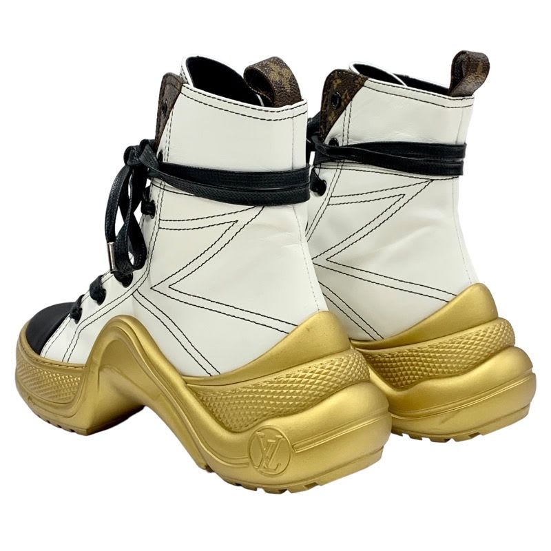 Louis Vuitton Arclight Line Monogram Sneakers High Cut Leather White — view 4