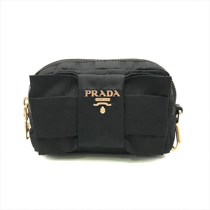 Prada Nylon Tessuto Ribbon Pouch