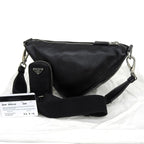 Prada Triangle Shoulder Mini Black Bag — view 2