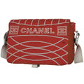 Chanel Sports Line Shoulder Bag CC Logo Nylon Red