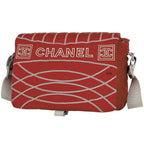 Chanel Sports Line Shoulder Bag CC Logo Nylon Red