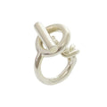 Hermes Croisette Silver 925 Size 51 Ring 1172