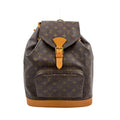 Louis Vuitton Montsouris GM Monogram Leather Brown Light Backpack Gold