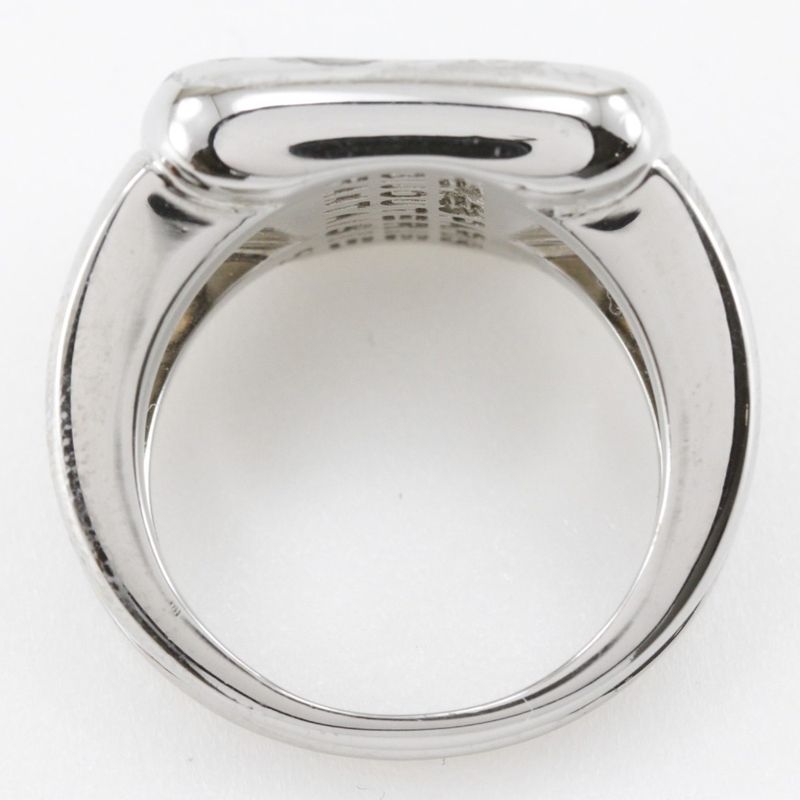 Hermes Corozo Metal Size 10.5 Silver 10.1 g Ring — view 7