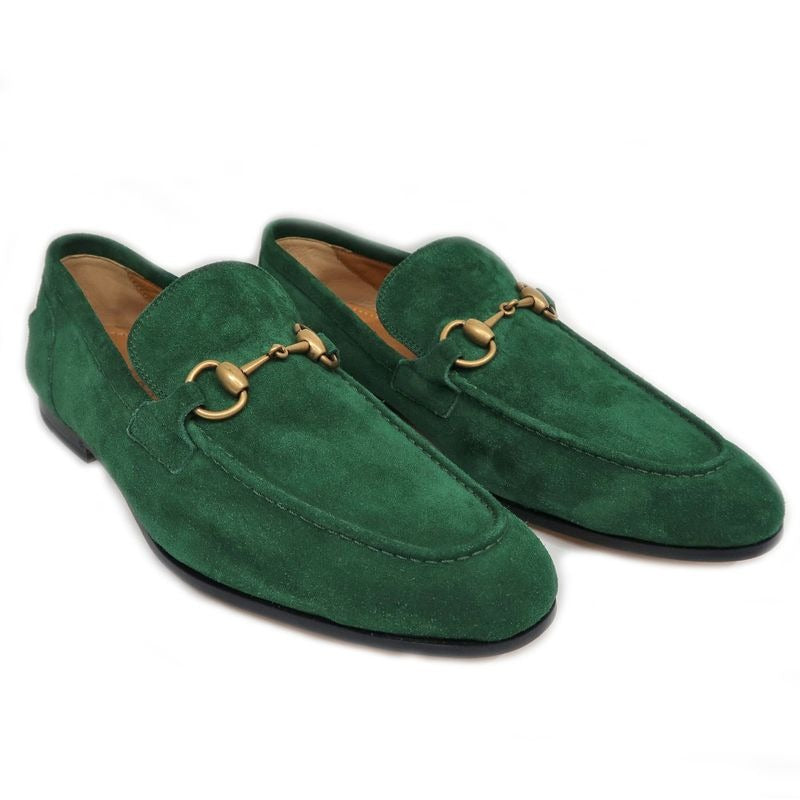 Gucci Horsebit Loafer Jordan Size 6 1 2 Suede Green — view 2