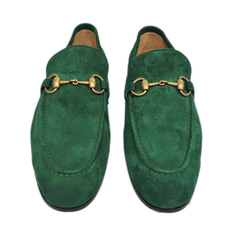 Gucci Horsebit Loafer Jordan Size 6 1 2 Suede Green — view 3