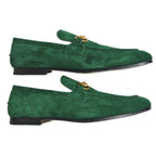 Gucci Horsebit Loafer Jordan Size 6 1 2 Suede Green — view 4