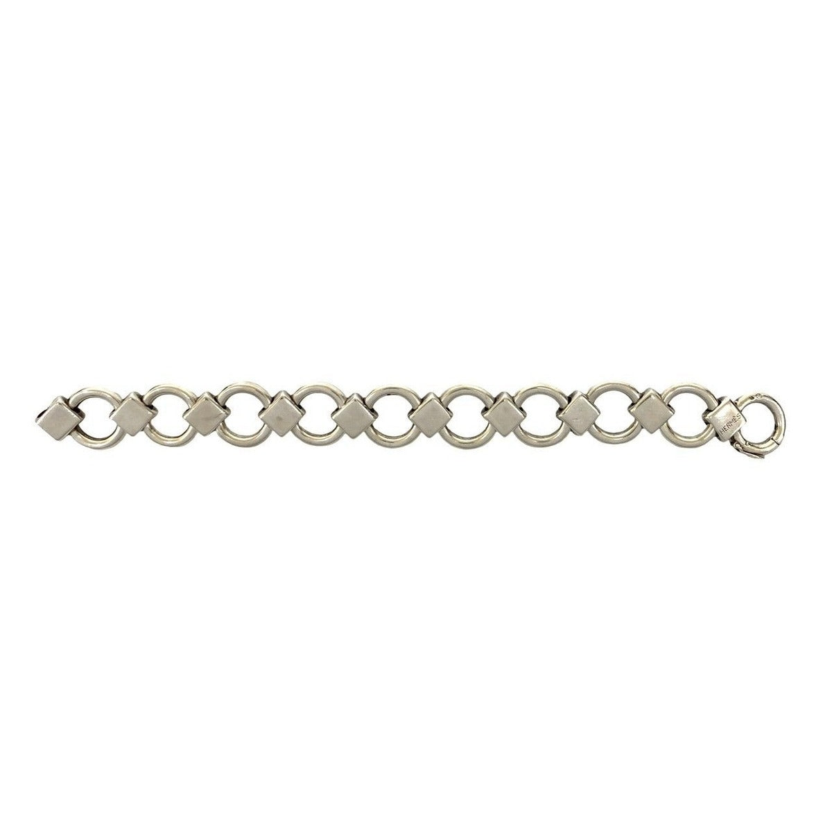 Hermes Vintage Lancelot Bracelet Bangle Silver — view 5