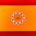 Hermes Vintage Lancelot Bracelet Bangle Silver