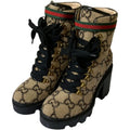 Gucci GG Pattern Sherry Line Wool Ankle Boots Size 38