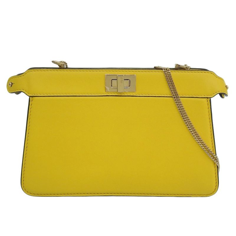 Fendi Peekaboo Shoulder Yellow Bag