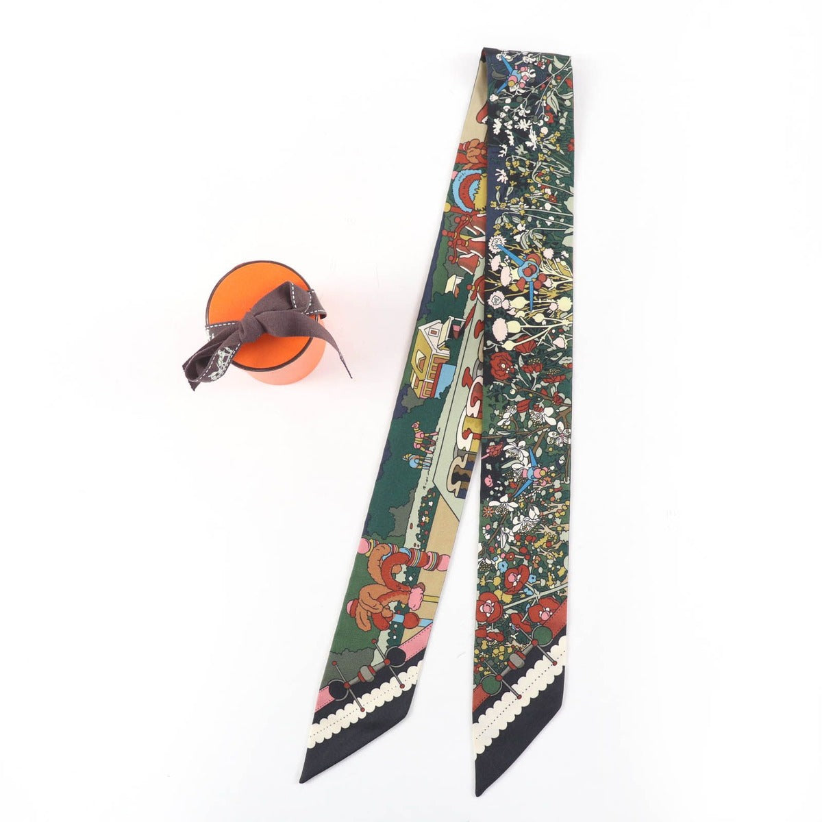 Hermes Twilly Pony Pit Stop Silk Scarf — view 2