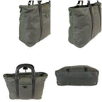 Prada 2-Way Tote Bag Tesuto Nylon Gray Khaki Triangle Logo — view 4
