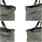 Prada 2-Way Tote Bag Tesuto Nylon Gray Khaki Triangle Logo — view 5
