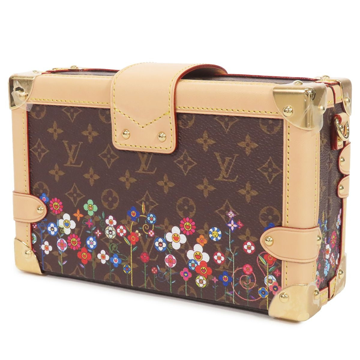 Louis Vuitton LV x Takashi Murakami Petite Brown Monogram Canvas Pochette — view 2