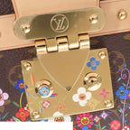 Louis Vuitton LV x Takashi Murakami Petite Brown Monogram Canvas Pochette — view 7