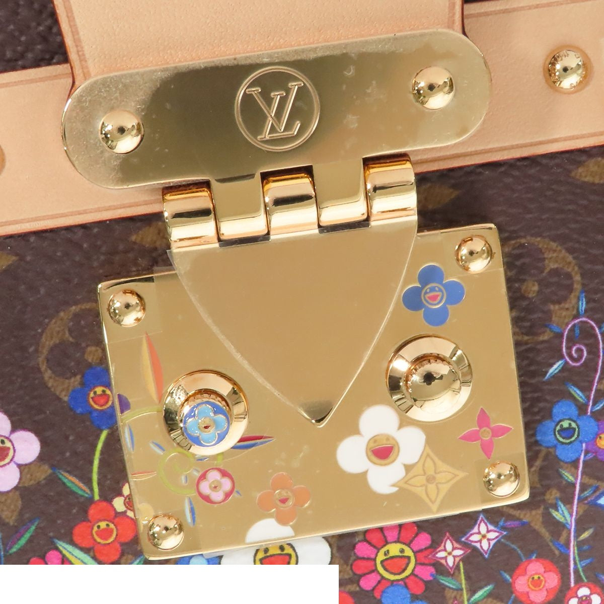 Louis Vuitton LV x Takashi Murakami Petite Brown Monogram Canvas Pochette — view 7