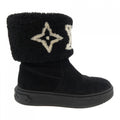 Louis Vuitton Logo Suede Snowdrop Line Boots
