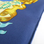 Hermes 90 Voiles De Lumiere Sailing Ship Of Light Blue Silk Scarf Box — view 9