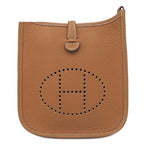 Hermes Shoulder Bag Evelyne TPM 16 Long Amazon Taurillon Clemence Gold Silver